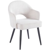 Eetkamerstoel Fuento Sneak Linnen 110 - zwart - vast - Pocketvering