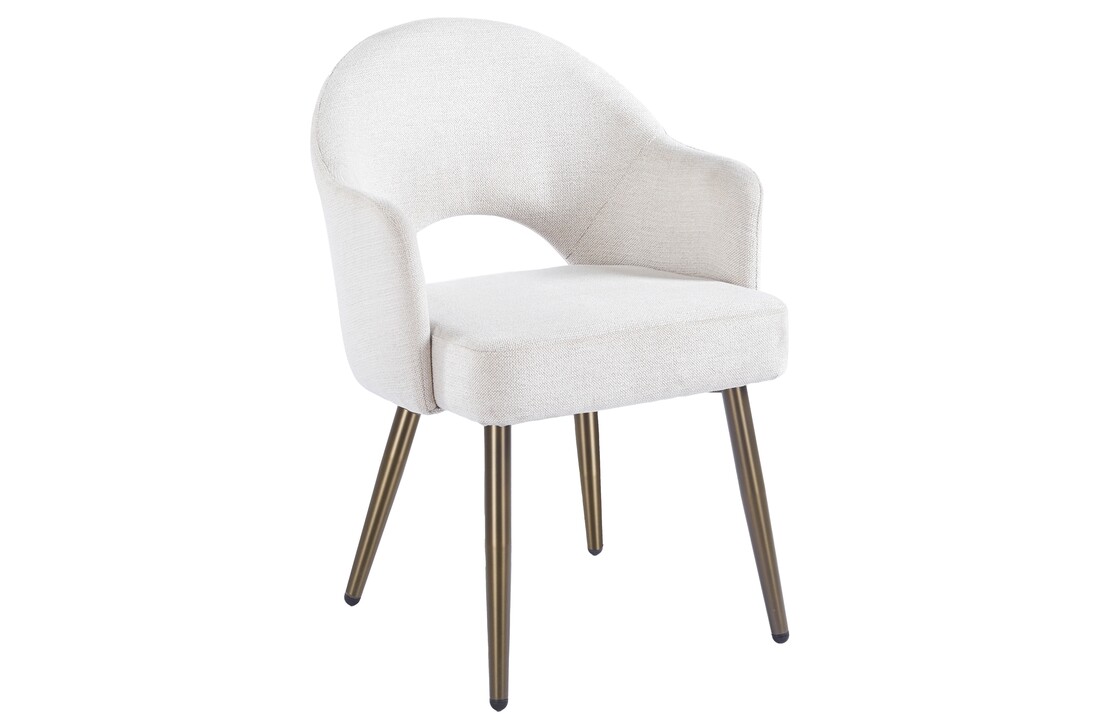 Eetkamerstoel Fuento Sneak Linnen 110 - bruin - vast - Pocketvering