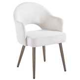 Eetkamerstoel Fuento Sneak Linnen 110 - bruin - vast - Pocketvering