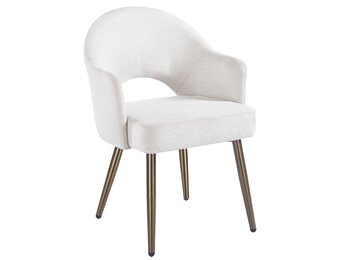 Eetkamerstoel Fuento Sneak Linnen 110 - bruin - vast - Pocketvering