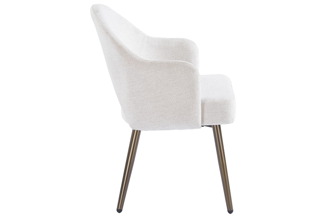 Eetkamerstoel Fuento Sneak Linnen 110 - bruin - vast - Pocketvering