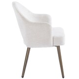 Eetkamerstoel Fuento Sneak Linnen 110 - bruin - vast - Pocketvering