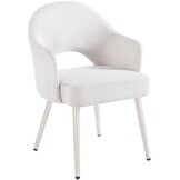 Eetkamerstoel Fuento Sneak Linnen 110 - beige - vast - Pocketvering