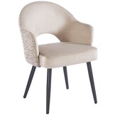 Eetkamerstoel Fuento Velvet / Be Trendy - zwart - vast - Pocketvering