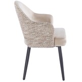 Eetkamerstoel Fuento Velvet / Be Trendy - zwart - vast - Pocketvering