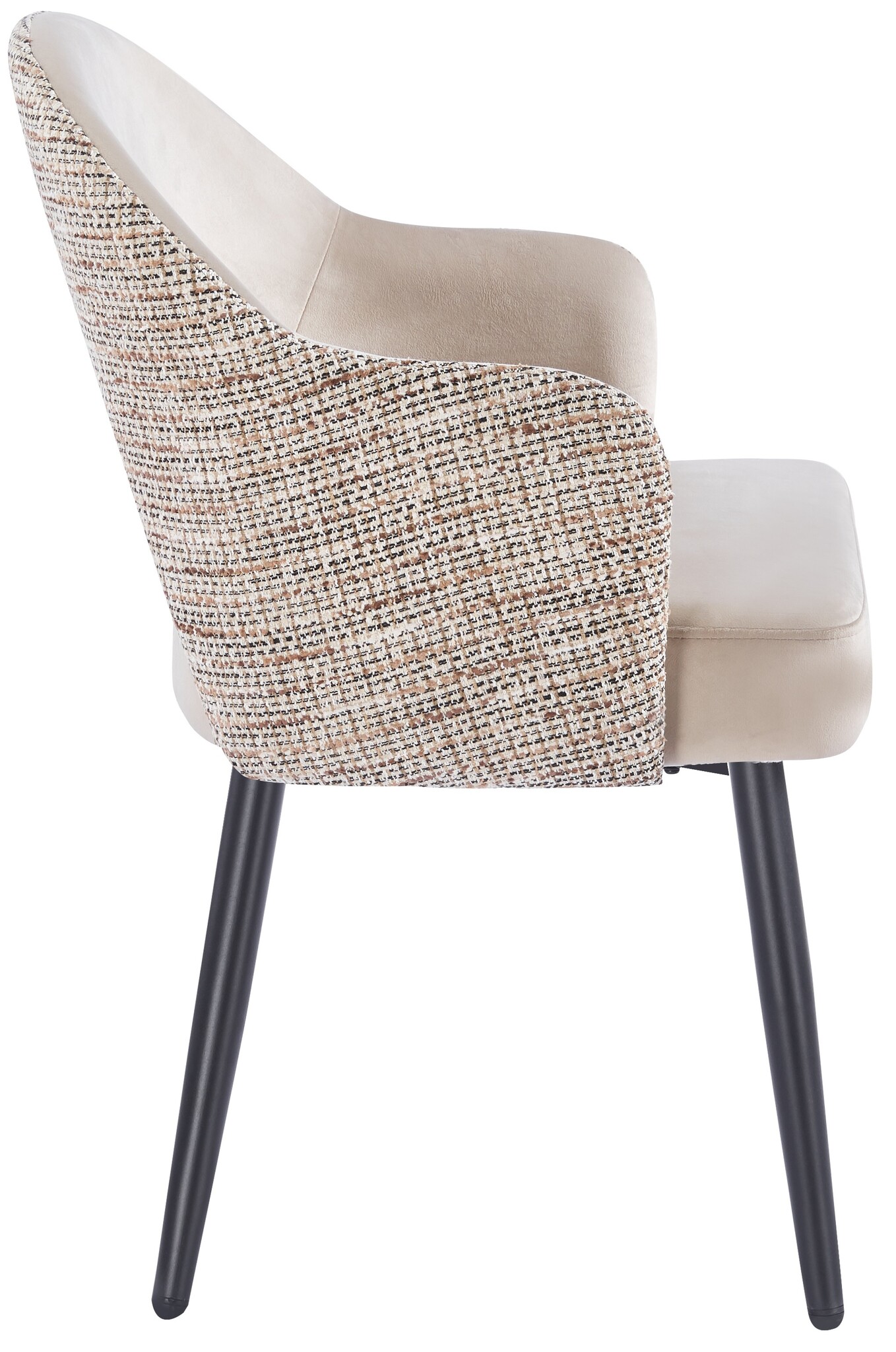 Eetkamerstoel Fuento Velvet / Be Trendy - zwart - vast - Pocketvering