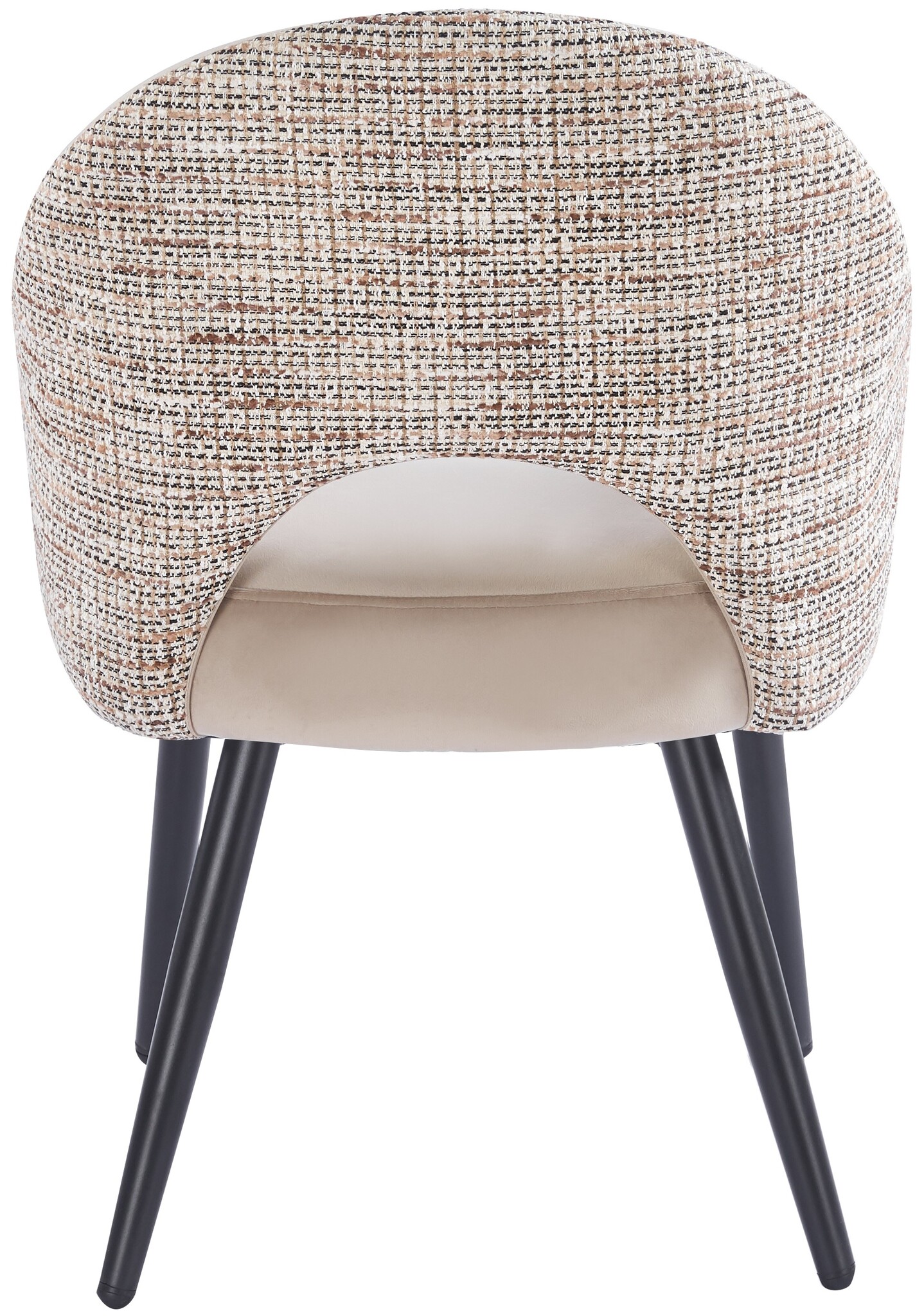 Eetkamerstoel Fuento Velvet / Be Trendy - zwart - vast - Pocketvering