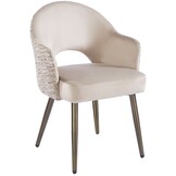 Eetkamerstoel Fuento Velvet / Be Trendy - bruin - vast - Pocketvering