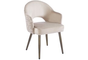 Eetkamerstoel Fuento Velvet / Be Trendy - bruin - vast - Pocketvering