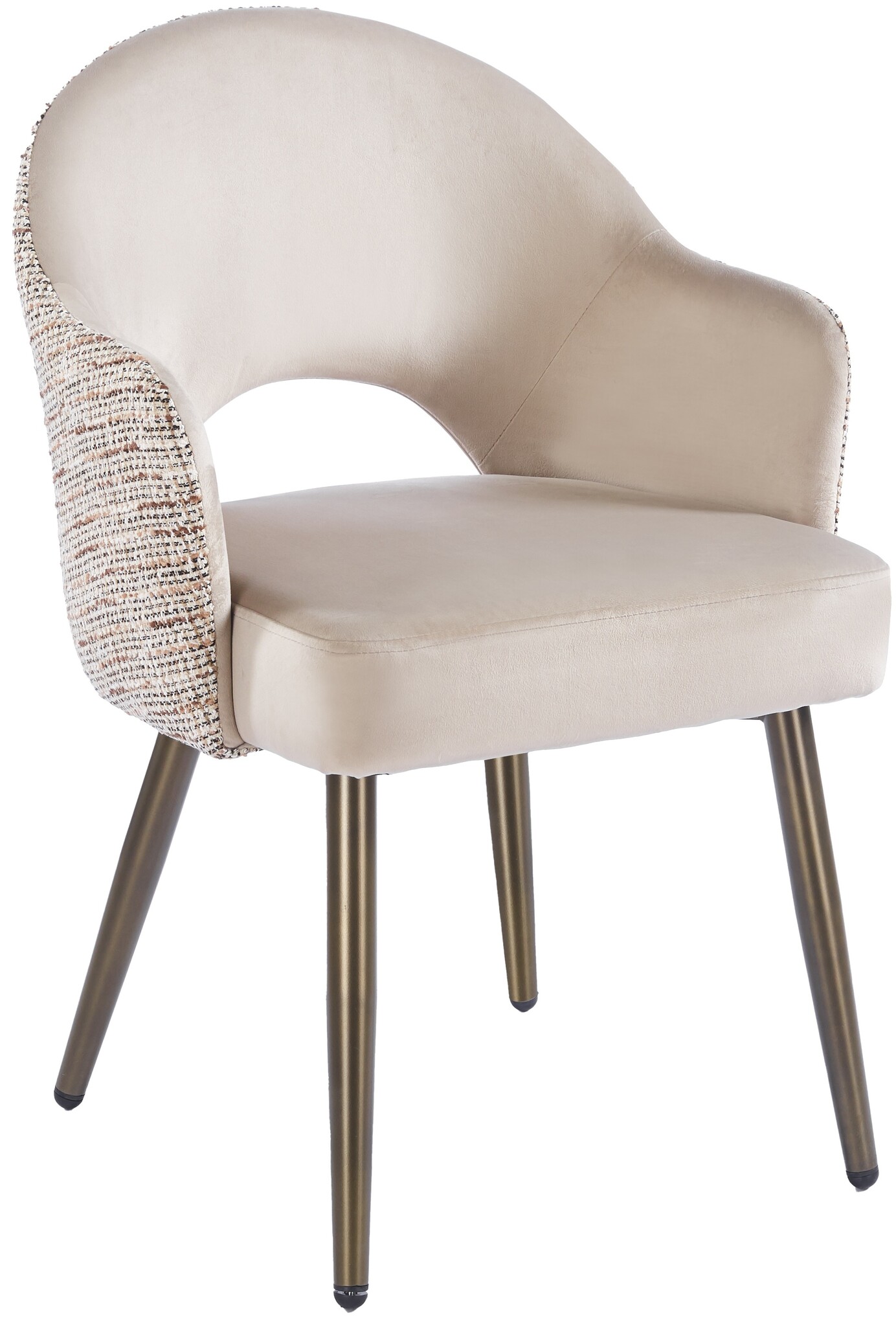 Eetkamerstoel Fuento Velvet / Be Trendy - bruin - vast - Pocketvering