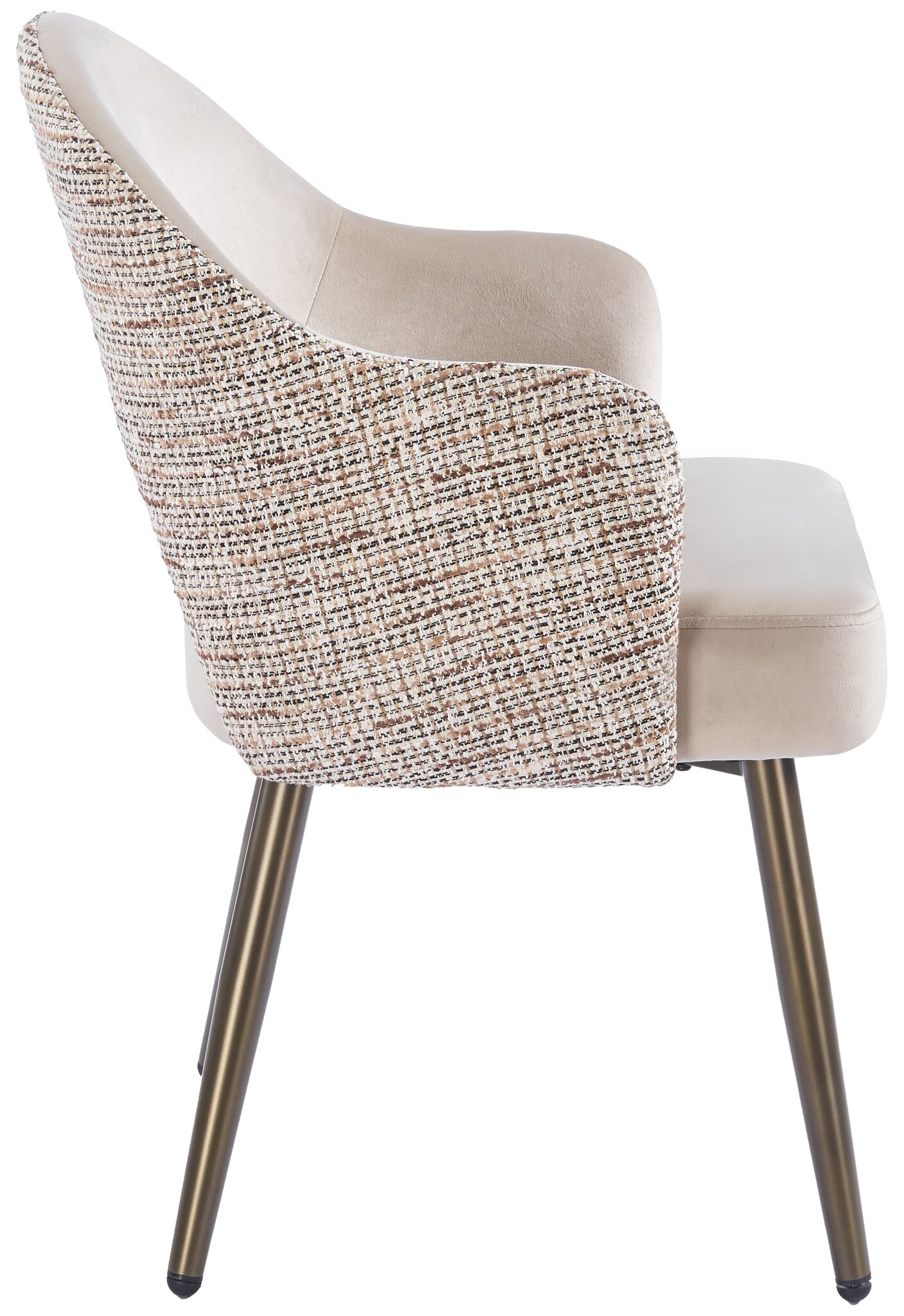 Eetkamerstoel Fuento Velvet / Be Trendy - bruin - vast - Pocketvering