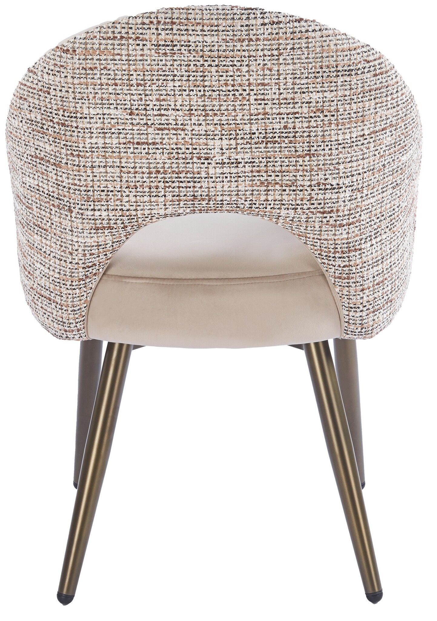 Eetkamerstoel Fuento Velvet / Be Trendy - bruin - vast - Pocketvering