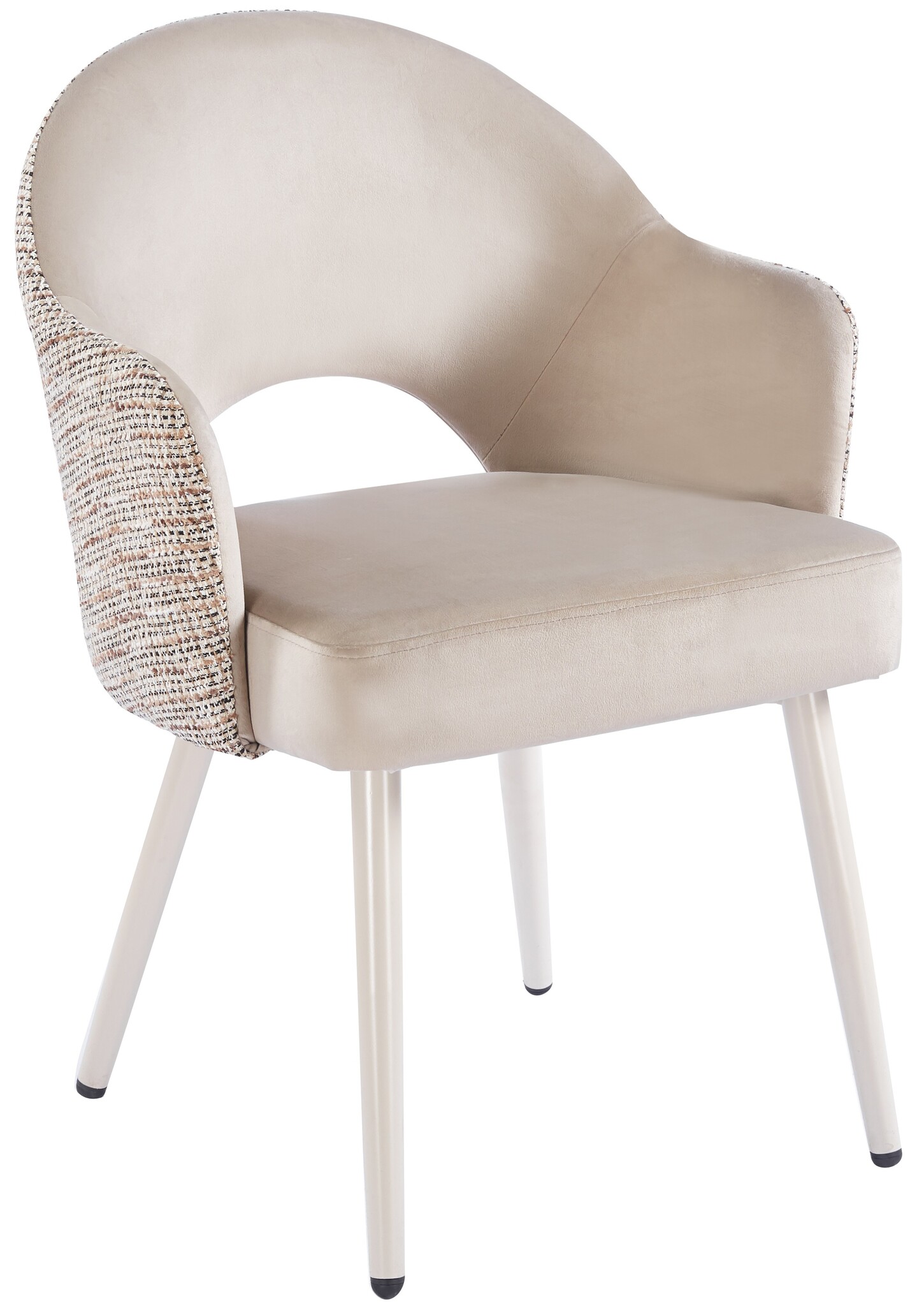 Eetkamerstoel Fuento Velvet / Be Trendy - beige - vast - Pocketvering