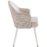 Eetkamerstoel Fuento Velvet / Be Trendy - beige - vast - Pocketvering