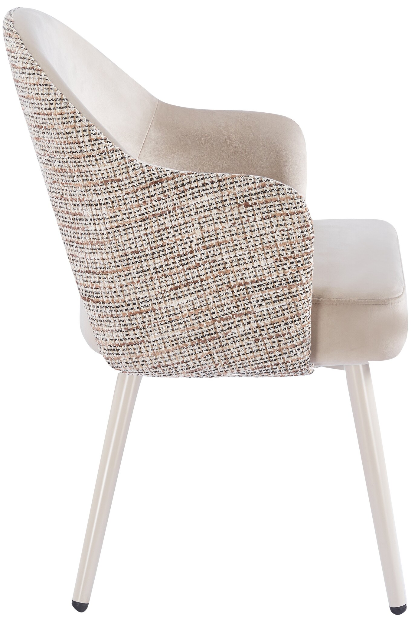 Eetkamerstoel Fuento Velvet / Be Trendy - beige - vast - Pocketvering