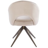 Eetkamerstoel Fuento Taupe velvet - bruin - draai - Pocketvering