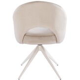 Eetkamerstoel Fuento Taupe velvet - beige - draai - Pocketvering