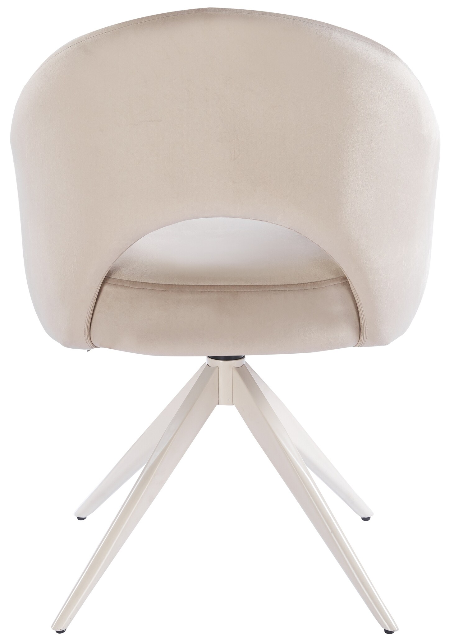 Eetkamerstoel Fuento Taupe velvet - beige - draai - Pocketvering