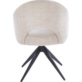 Eetkamerstoel Fuento Renegade Natural 01  - zwart - draai - Pocketvering