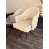 Eetkamerstoel Fuento Renegade Natural 01  - zwart - draai - Pocketvering