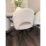 Eetkamerstoel Fuento Renegade Natural 01  - zwart - draai - Pocketvering