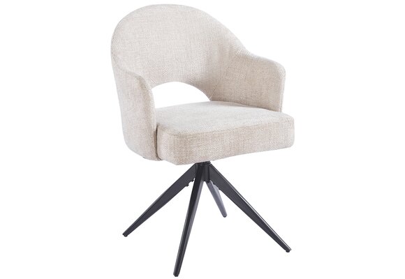 Eetkamerstoel Fuento Renegade Natural 01 - bruin - draai - Pocketvering