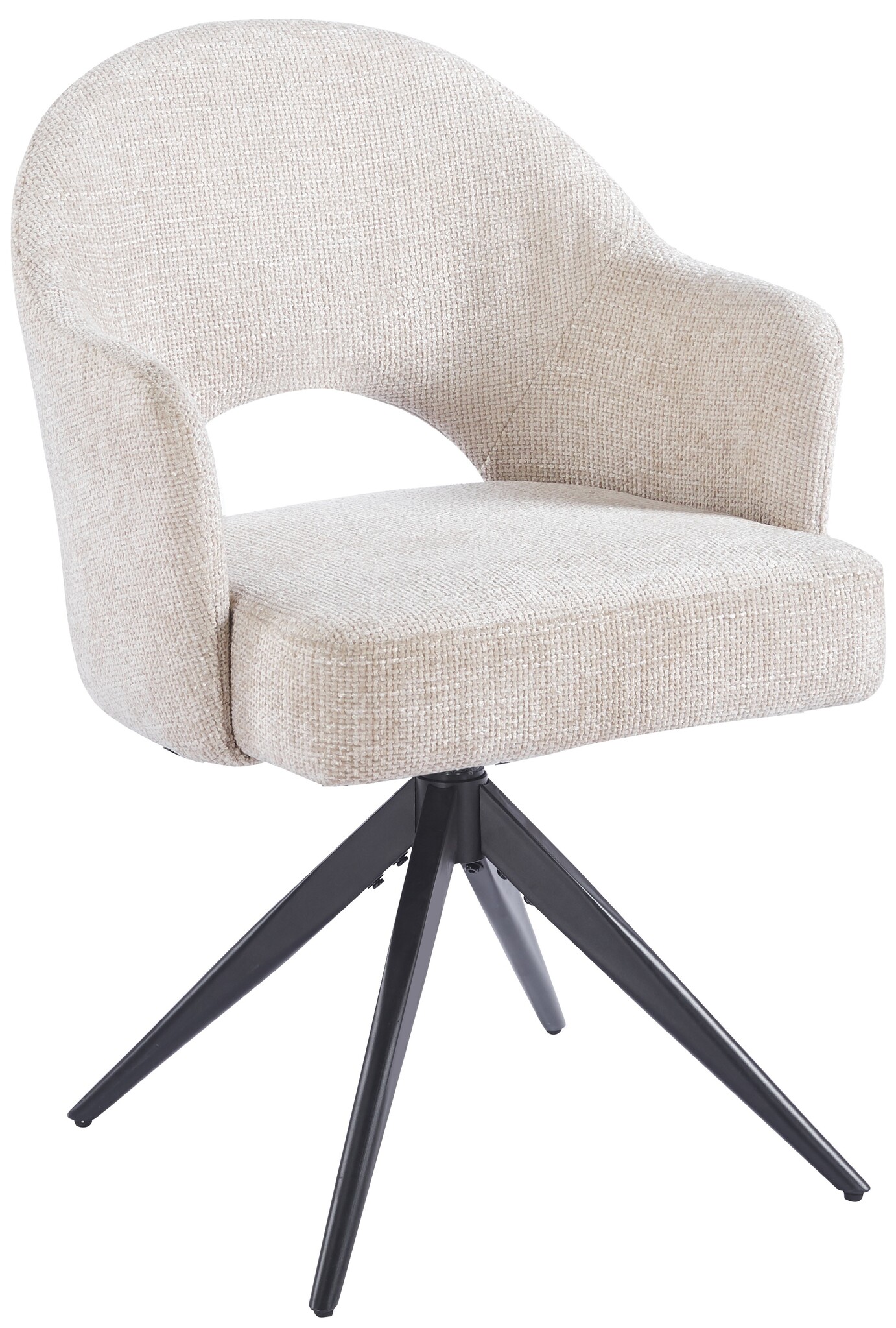 Eetkamerstoel Fuento Renegade Natural 01 - bruin - draai - Pocketvering