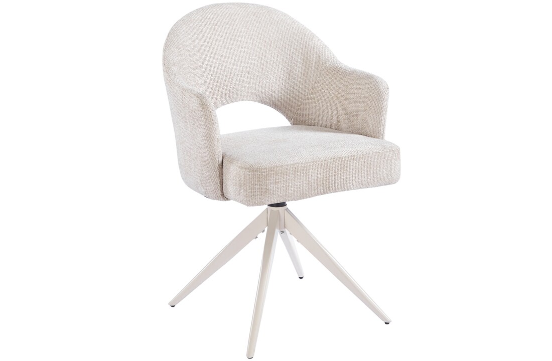 Eetkamerstoel Fuento Renegade Natural 01 - beige - draai - Pocketvering