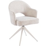 Eetkamerstoel Fuento Renegade Natural 01 - beige - draai - Pocketvering