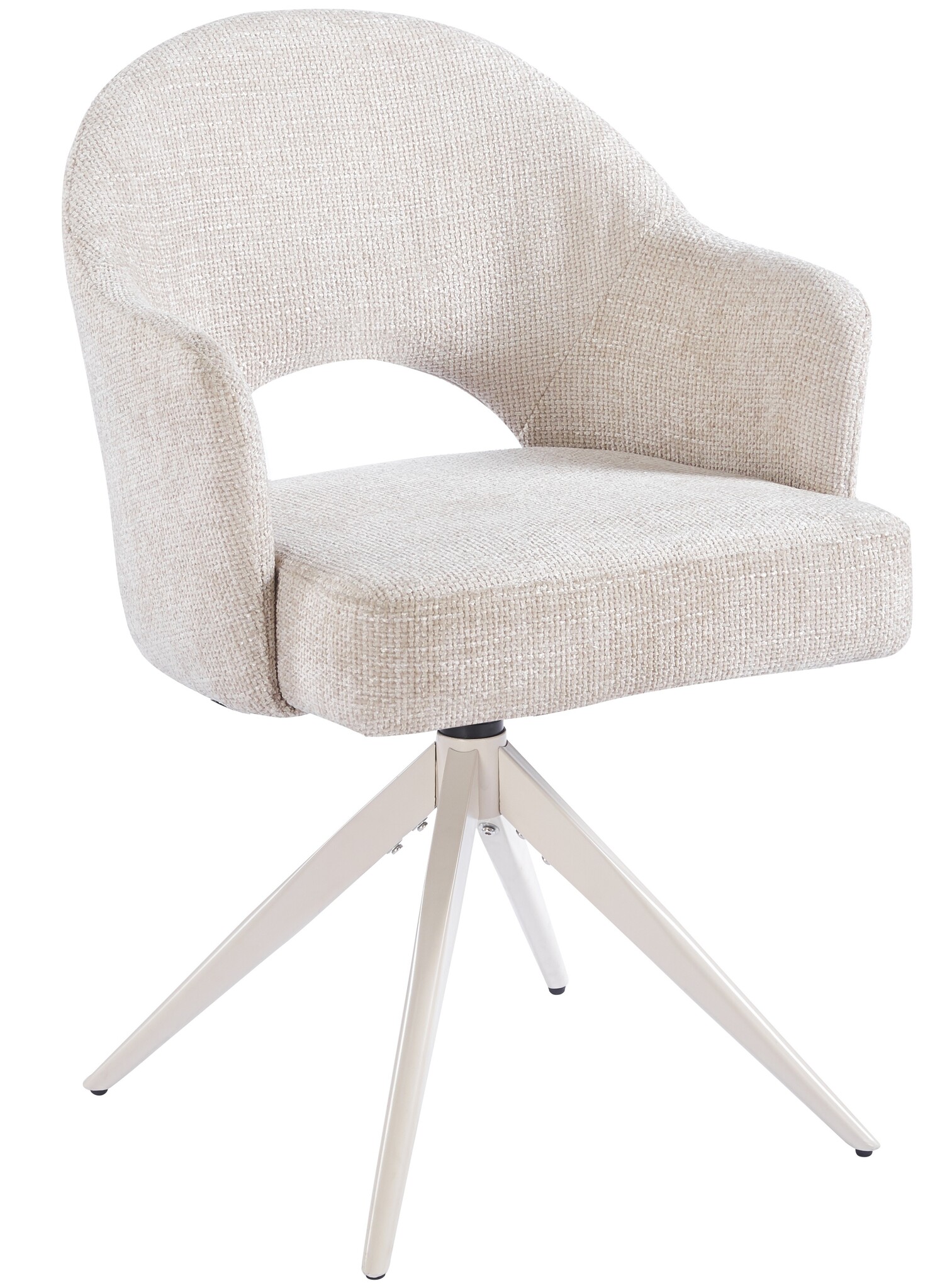 Eetkamerstoel Fuento Renegade Natural 01 - beige - draai - Pocketvering