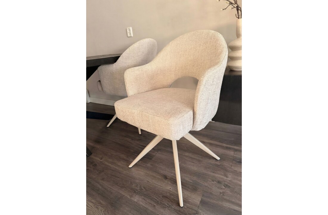 Eetkamerstoel Fuento Renegade Natural 01 - beige - draai - Pocketvering