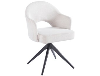 Eetkamerstoel Fuento Sneak Linnen 110  - zwart - draai - Pocketvering