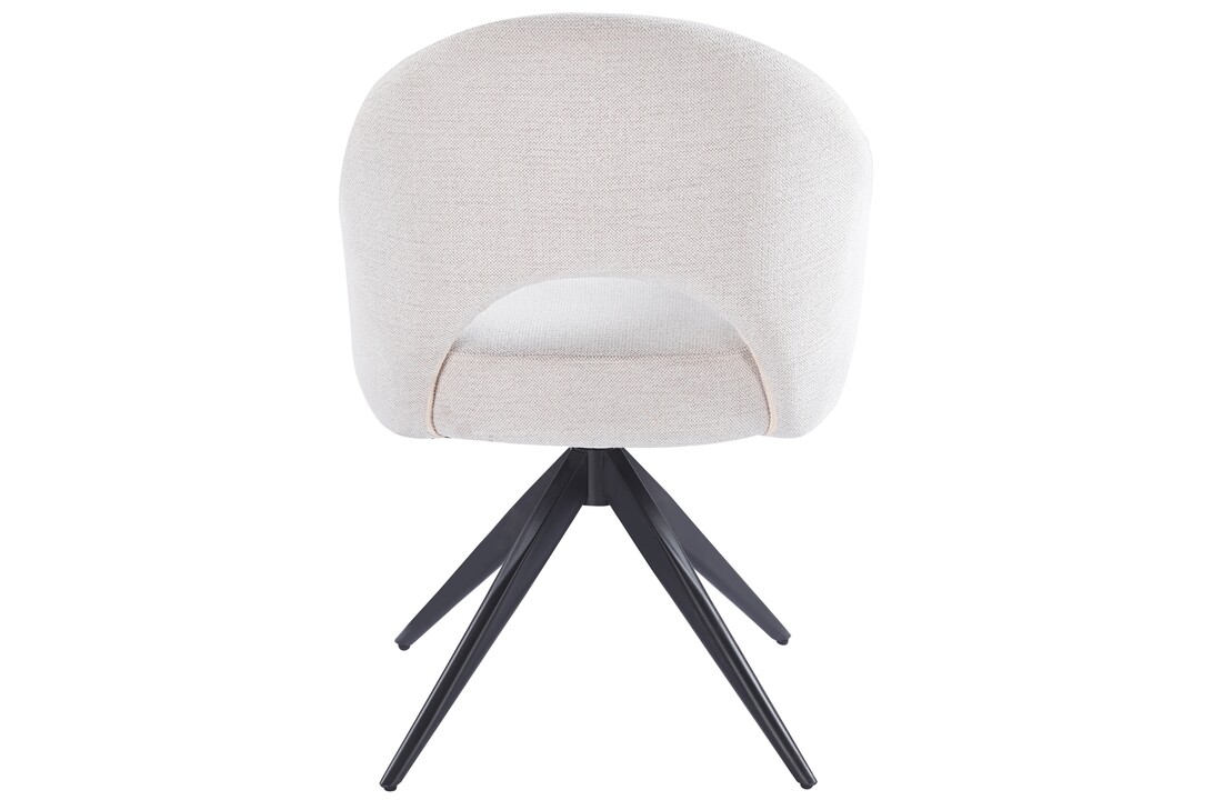 Eetkamerstoel Fuento Sneak Linnen 110 - zwart - draai - Pocketvering