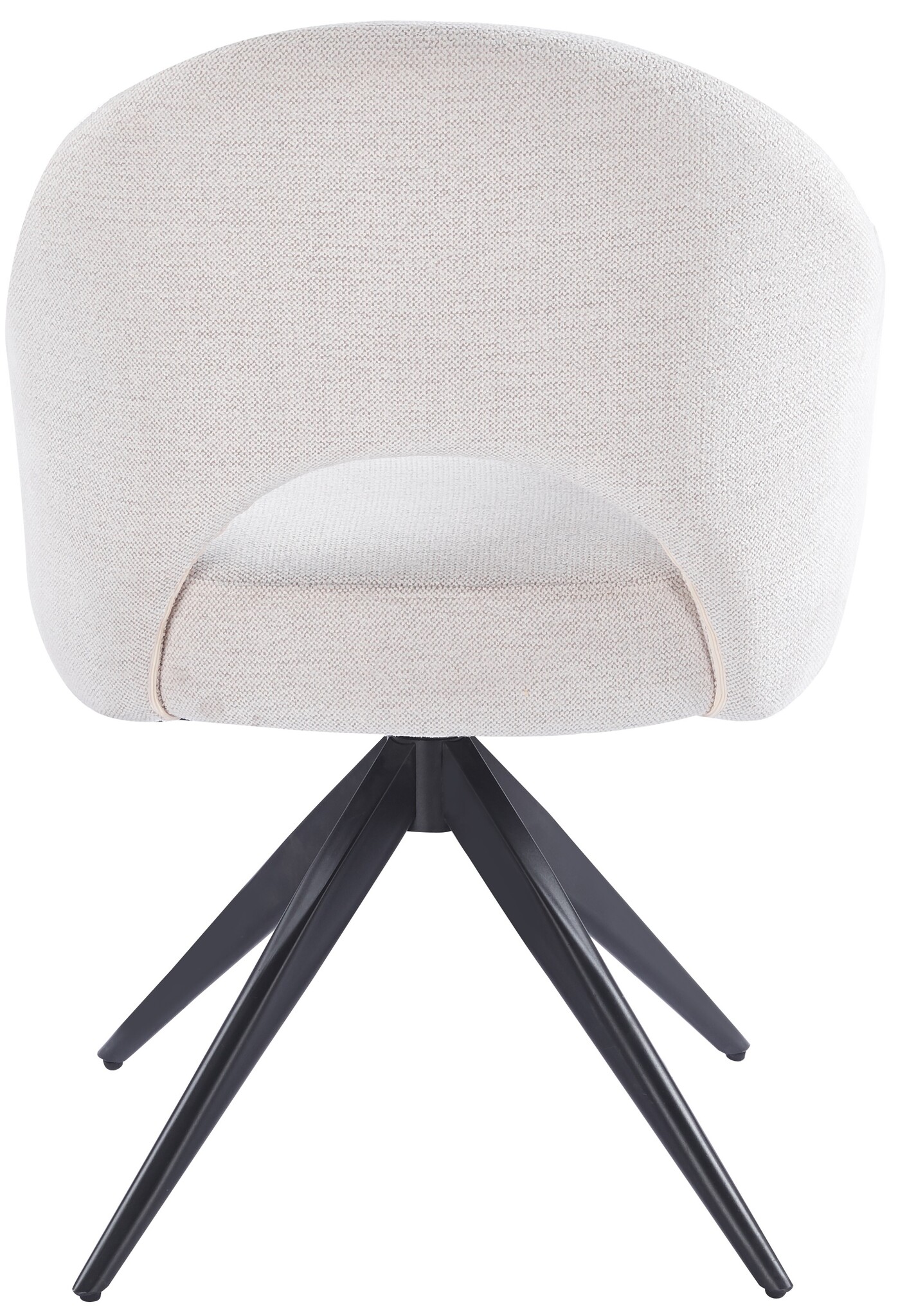 Eetkamerstoel Fuento Sneak Linnen 110 - zwart - draai - Pocketvering