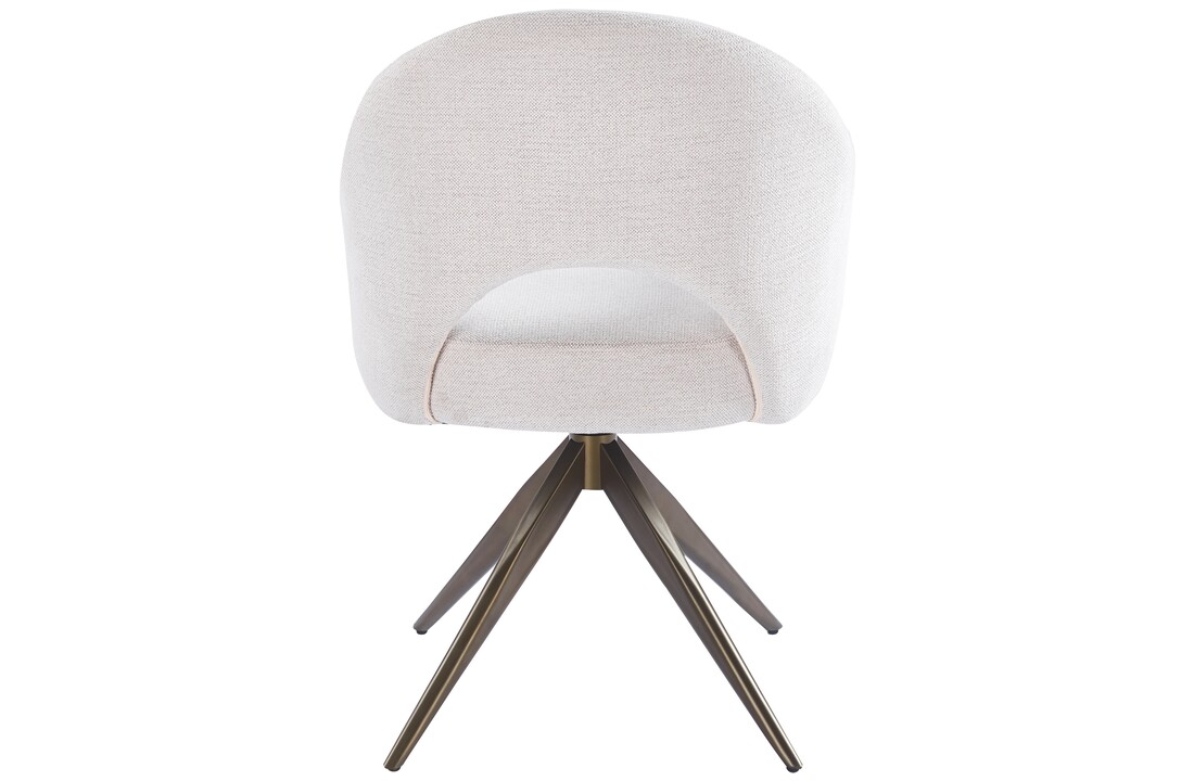 Eetkamerstoel Fuento Sneak Linnen 110 - bruin - draai - Pocketvering