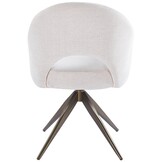 Eetkamerstoel Fuento Sneak Linnen 110 - bruin - draai - Pocketvering