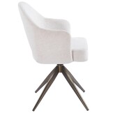 Eetkamerstoel Fuento Sneak Linnen 110 - bruin - draai - Pocketvering