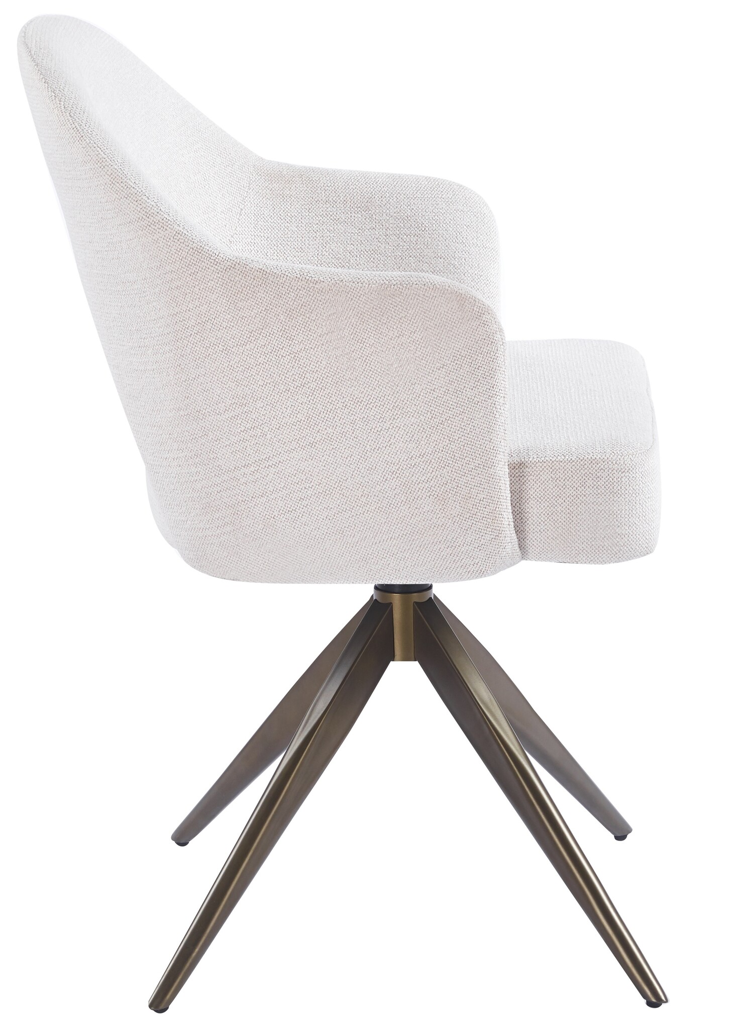 Eetkamerstoel Fuento Sneak Linnen 110 - bruin - draai - Pocketvering