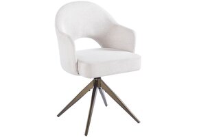 Eetkamerstoel Fuento Sneak Linnen 110 - bruin - draai - Pocketvering