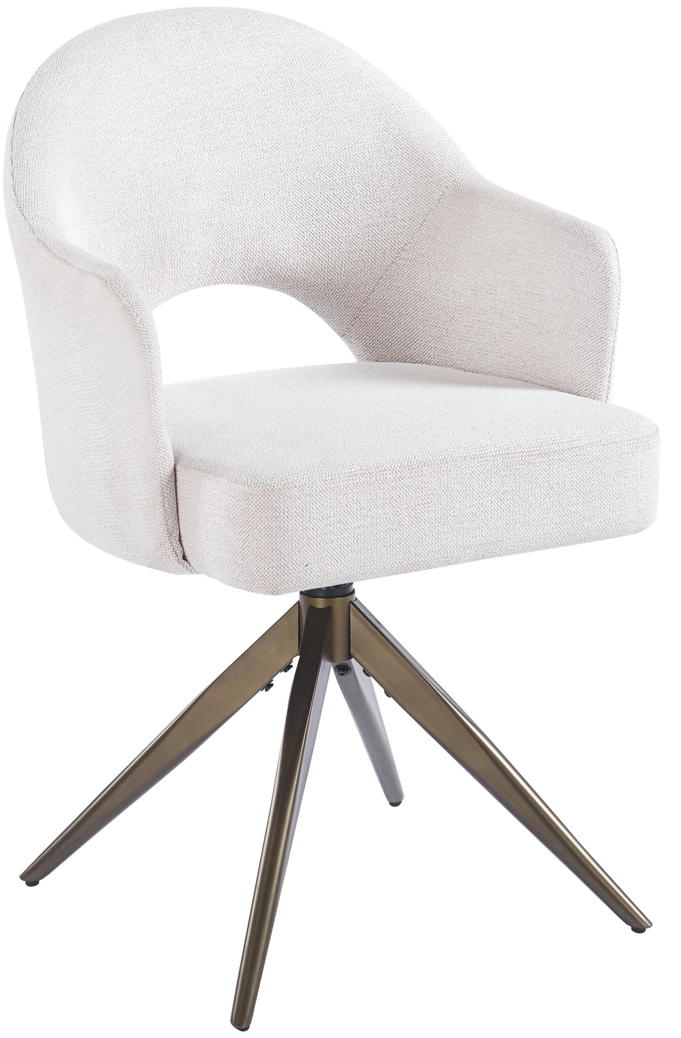 Eetkamerstoel Fuento Sneak Linnen 110 - bruin - draai - Pocketvering