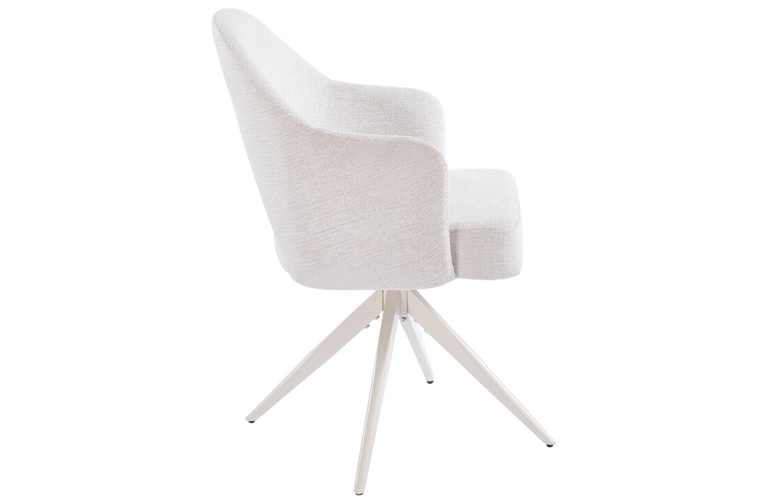 Eetkamerstoel Fuento Sneak Linnen 110 - beige - draai - Pocketvering