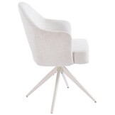 Eetkamerstoel Fuento Sneak Linnen 110 - beige - draai - Pocketvering