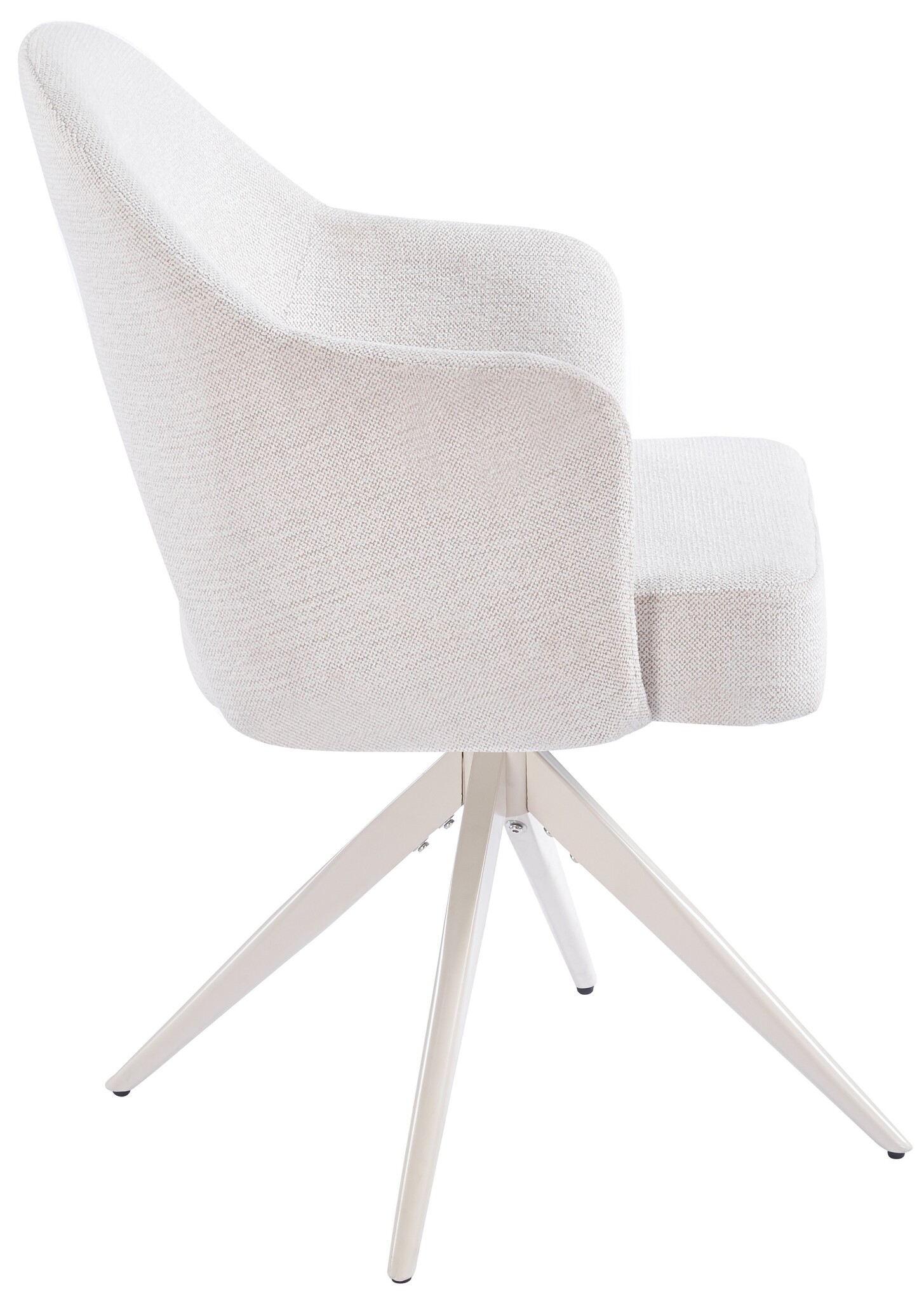 Eetkamerstoel Fuento Sneak Linnen 110 - beige - draai - Pocketvering