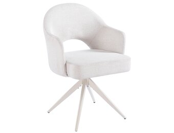 Eetkamerstoel Fuento Sneak Linnen 110 - beige - draai - Pocketvering