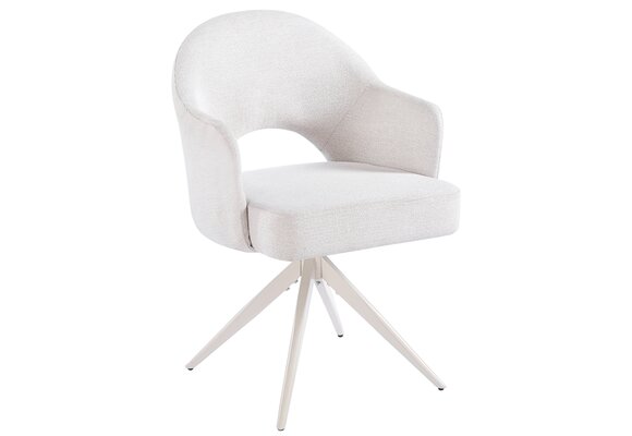 Eetkamerstoel Fuento Sneak Linnen 110 - beige - draai - Pocketvering