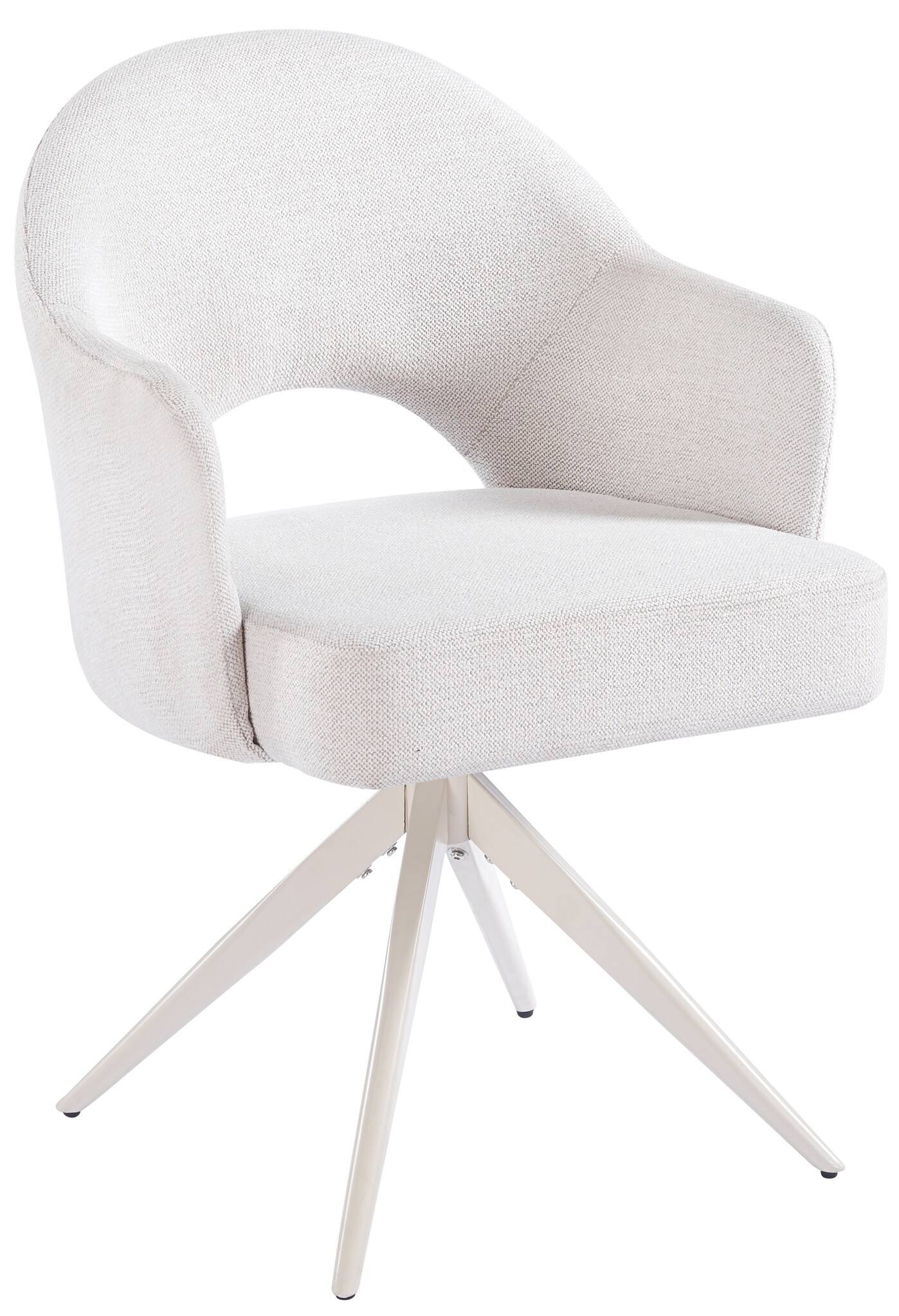 Eetkamerstoel Fuento Sneak Linnen 110 - beige - draai - Pocketvering