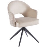 Eetkamerstoel Fuento Velvet/Be Trendy - zwart - draai - Pocketvering