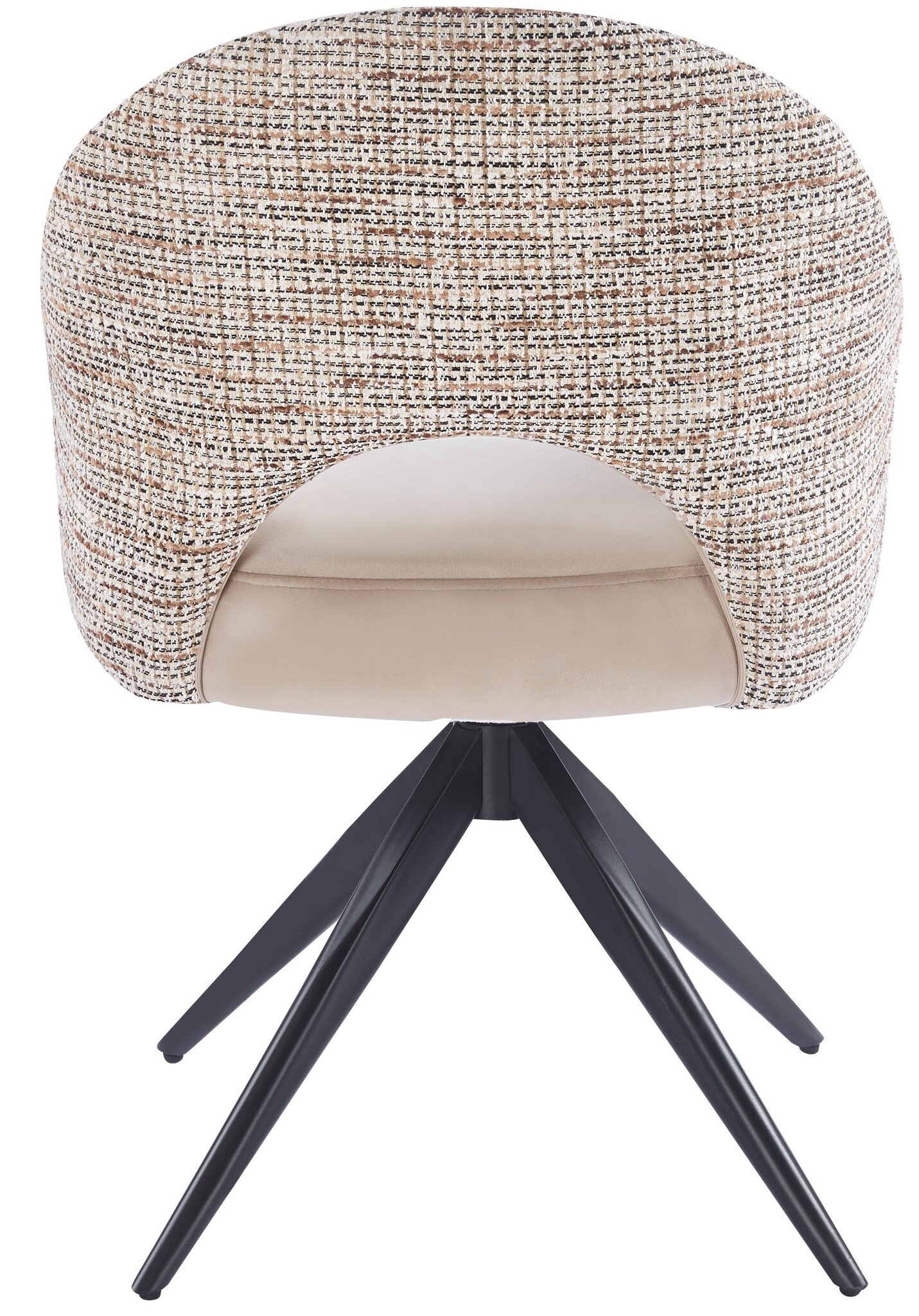 Eetkamerstoel Fuento Velvet/Be Trendy - zwart - draai - Pocketvering