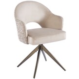 Eetkamerstoel Fuento Velvet/Be Trendy - bruin - draai - Pocketvering