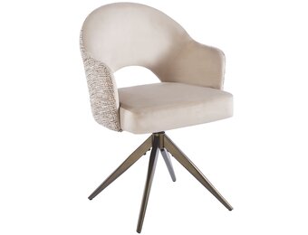 Eetkamerstoel Fuento Velvet/Be Trendy - bruin - draai - Pocketvering